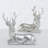 2 Piece Silver Reindeer Figurines