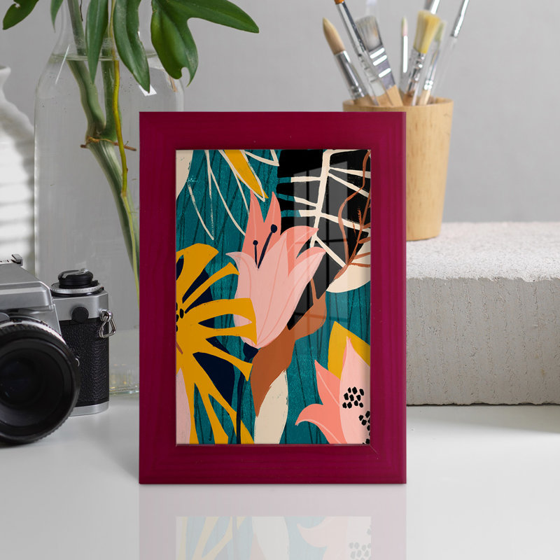Lindenhurst Lily Lagoon II, encadré sur papier, Rouge, H 6 po x l 4 po x P 1 po