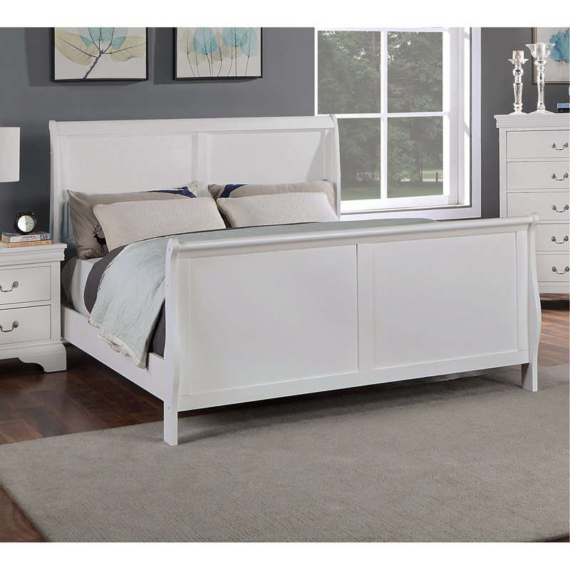 Ensemble de lit 1pc de style contemporain avec lit-bateau et tête de lit