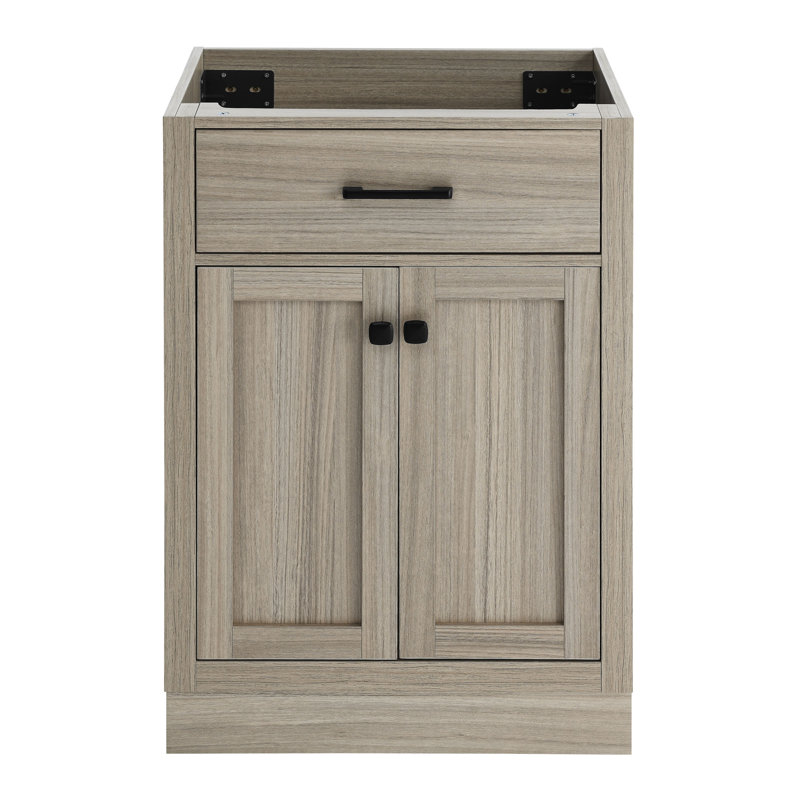 Burdon Weathered Oak Freestanding Bathroom Vanity Cabinet
