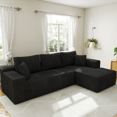 Ellie 104" Cloudy Sectional Couch Boneless With L-shape Chaise, No Assembly Required, Modern Modular Sofa With Deep Seat, Upholstered Couches For Living Room Bedroom