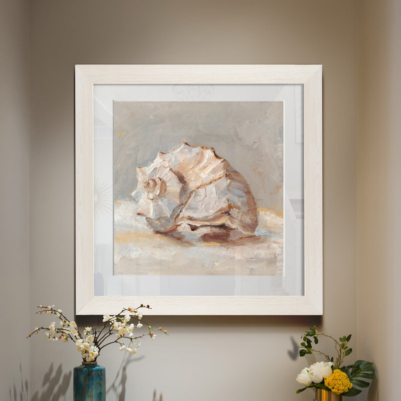 Impression de peinture encadrée sur papier Impressionist, H 31,5 po x l 31,5 po x P 1,5 po, Cadre blanc
