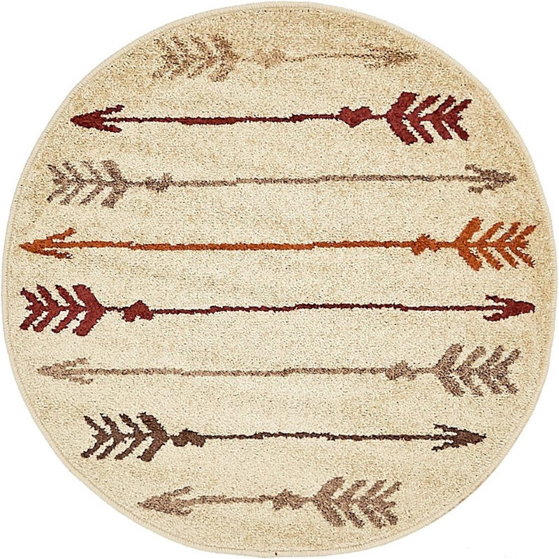 Bello Abstract Indoor Rug, Round 3'3"