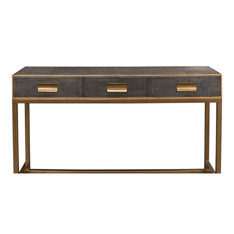 Shagreen 54'' W Console Table, Antique Gray