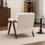 Chaise d'appoint rembourrée de style Mid-Century avec pieds en bois massif-1465627647