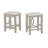 Counter Height Set MDF 3 Pieces Antique White - Foldable table design for space-saving versatility