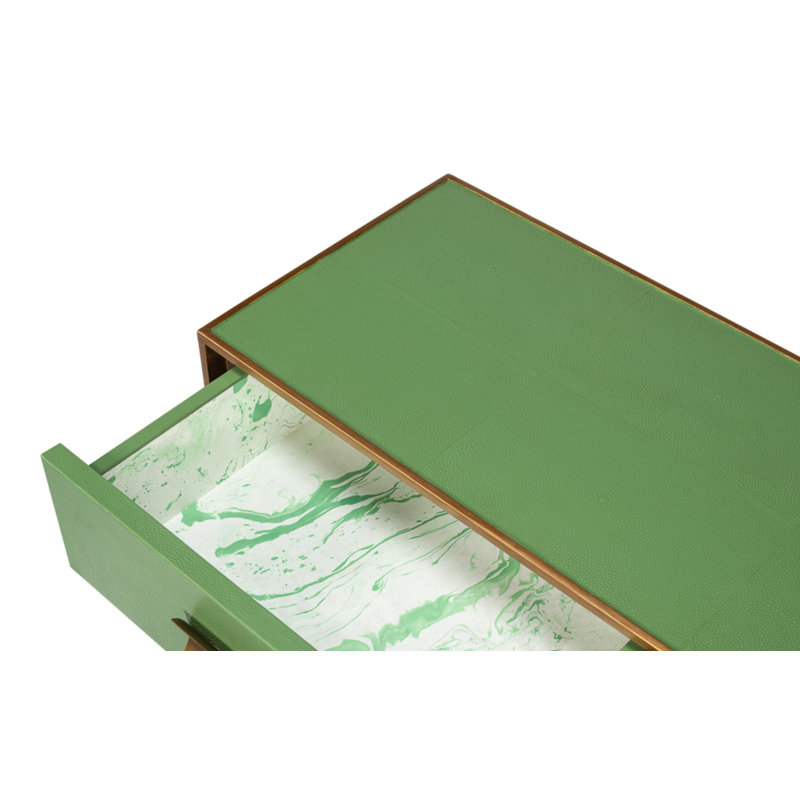 Shagreen 54'' W Console Table, Green