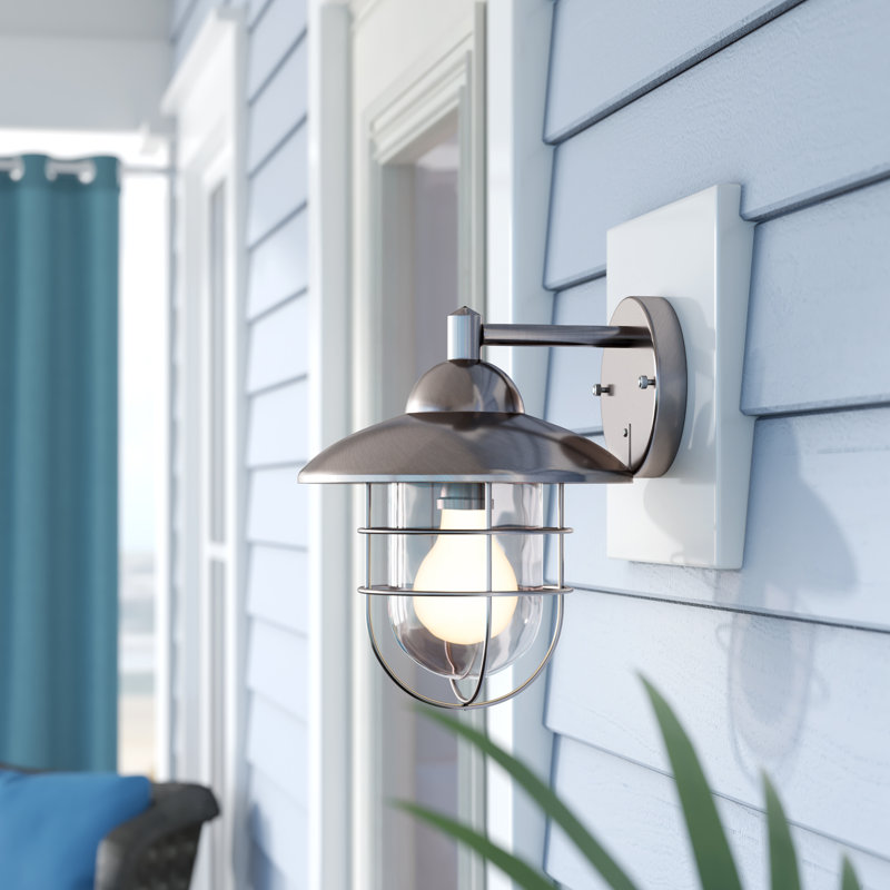 Rathbun STAINLESS STELL Wall Light, 8" H x 6" W x 7.5" D