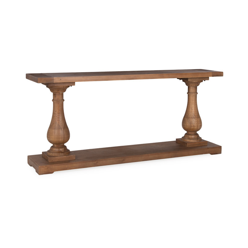 Farrer 70.9'' Solid Wood Console Table, Mission Brown