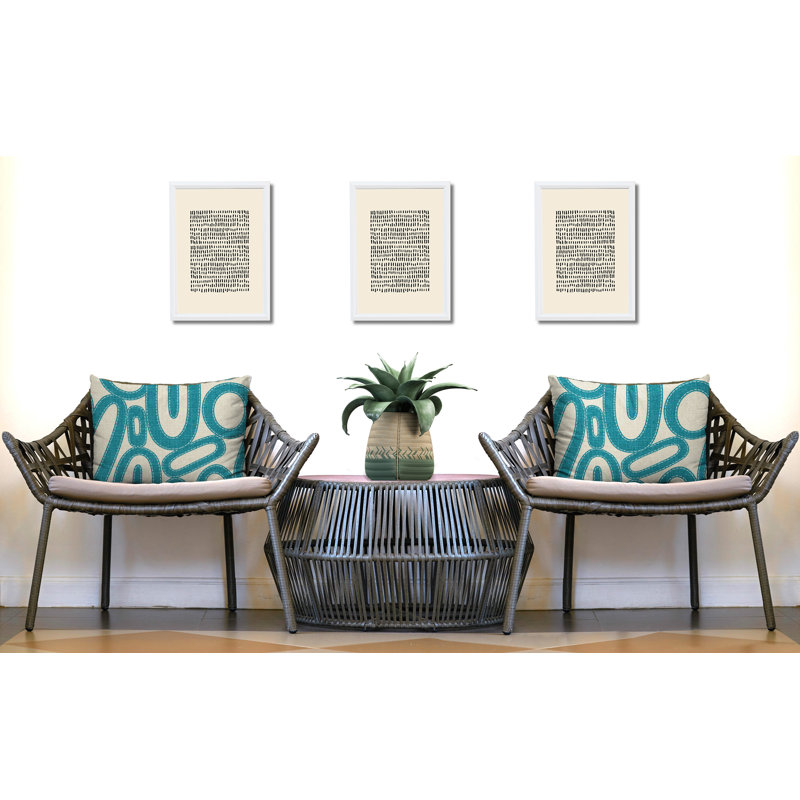 Oreiller réversible intérieur / extérieur Dina, 25 x 18, Turquoise