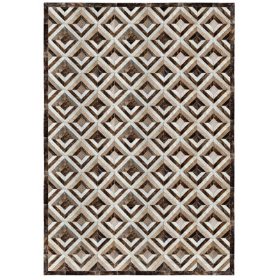 Pandora Plus Cowhide Geometric Area Rug