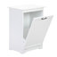 Blanc, porte-poubelle, angles réglables, armoire polyvalente, poubelle, salle à manger et espace de vie Armoire 13 gallons avec support inclinable pour la cuisine