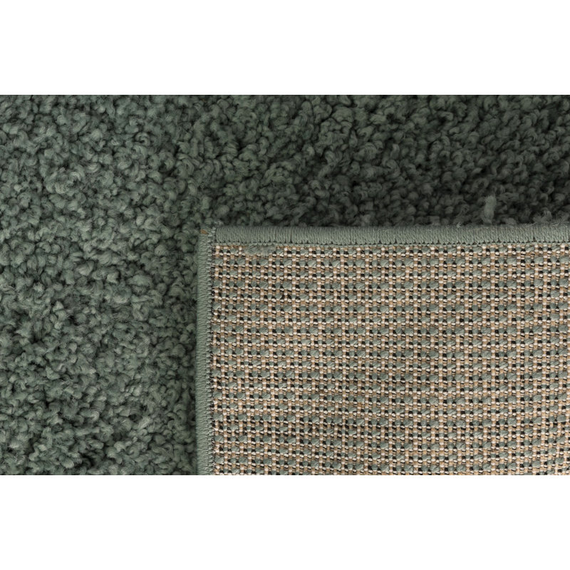 Tapis à poils longs bleu sarcelle, Rectangle 7 pi x 9 pi