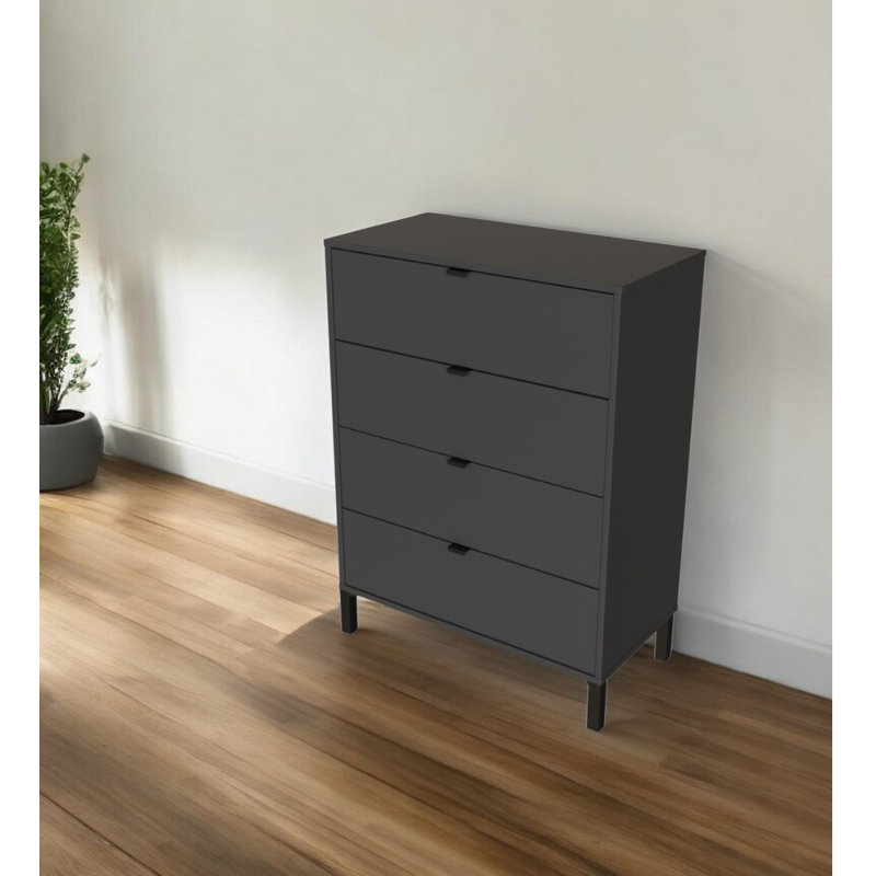 30" - Four Drawer Standard Chest, Dark Gray
