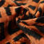 Coussin en velours de soie géométrique orange brûlé - coussin de luxe fait à la main 16 x 16