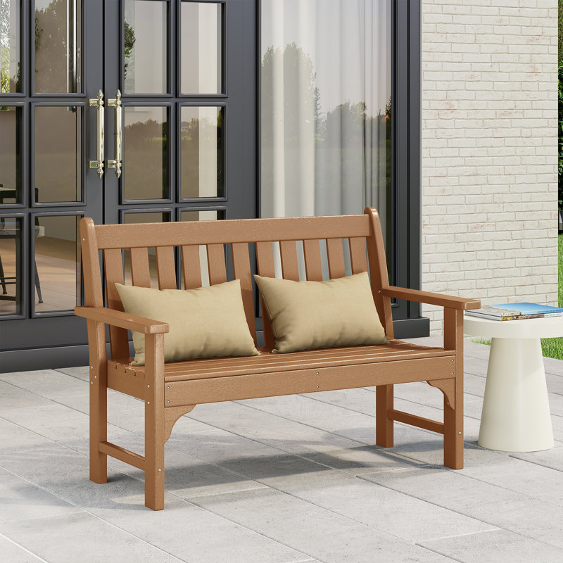Banc de jardin en PEHD Laguna, Teck