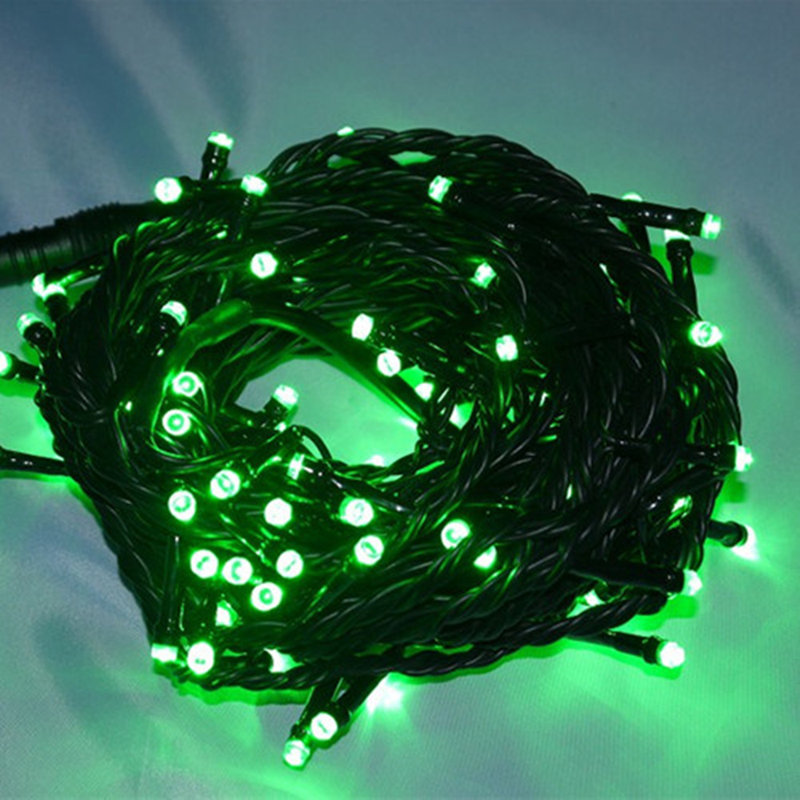 Theodore Indoor 100 - Bulb 32'' Plug-in LED Wide Angle LED String Light, Green, 32 ft.