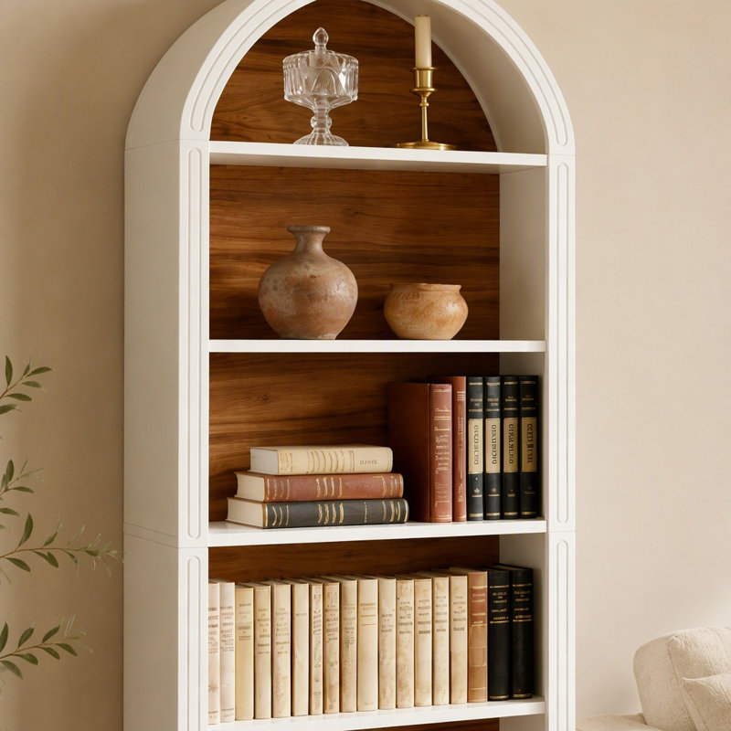 Storage Display Shelf,Elegant Arch Design Bookshelf