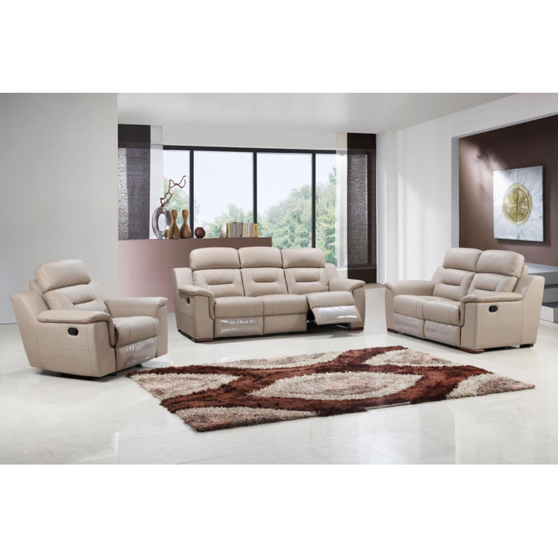 Ensemble de conversation pour trois personnes Aolany, Beige