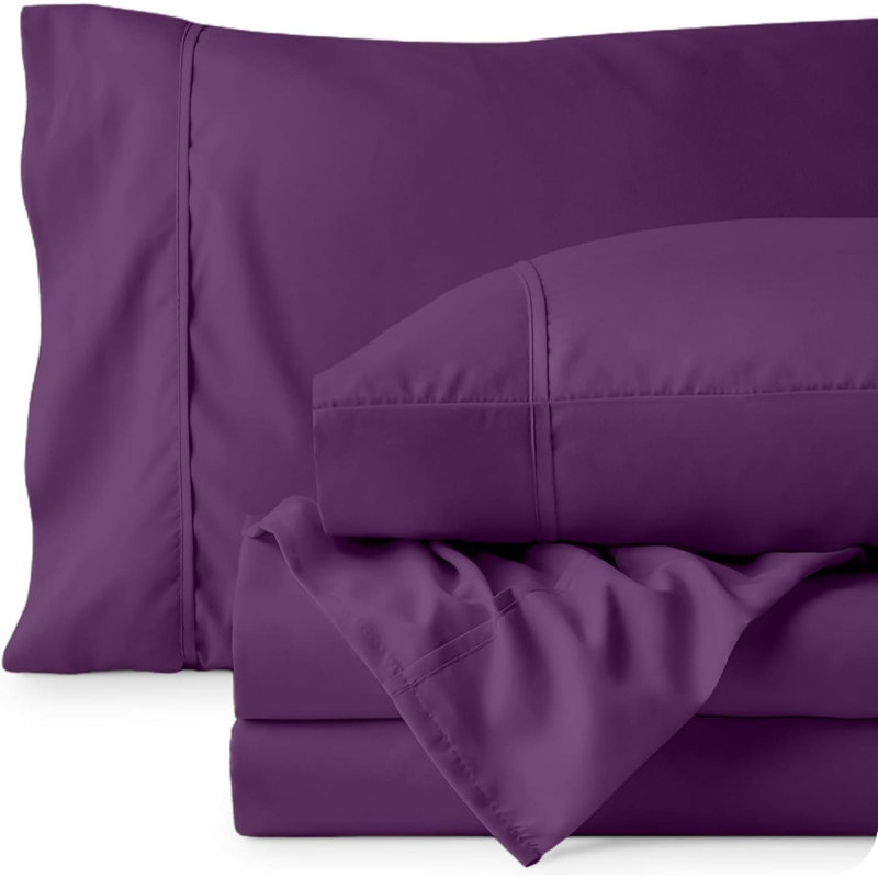 Queen Sheet Set - Luxury 1800 Soft Microfiber Queen Bed Sheets - Double Brushed - Deep Pockets - Easy Fit - 4 Piece Set - Bedding Sheets & Pillowcases