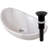 Novatto 19.5'' White Marble Oval Bathroom Sink