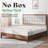 Behka Queen Solid Wood Platform Bed with Upholstered Tufted Headboard,Walnut-1772858300-1772858242
