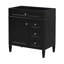 Meuble-lavabo de salle de bain de 30 po sans lavabo supérieur, armoire de rangement moderne avec 2 tiroirs et un tiroir rabattable (BASSIN INCLUS)-122040232-122040230