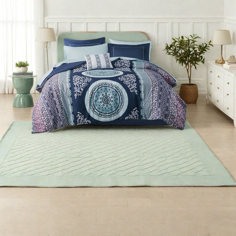 Ensemble de literie de qualité supérieure simple TG Bohème, édredon en polyester au design moderne pour la maison