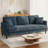 Febo 83'' Square Arms Sofa, Teddy Sofa Couch with Pocket Spring Cushion   -1353743462