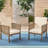 2 Outdoor Wood Chairs - Gray Finish And Cream Cushions Of Seating Protected-894409770-894409769