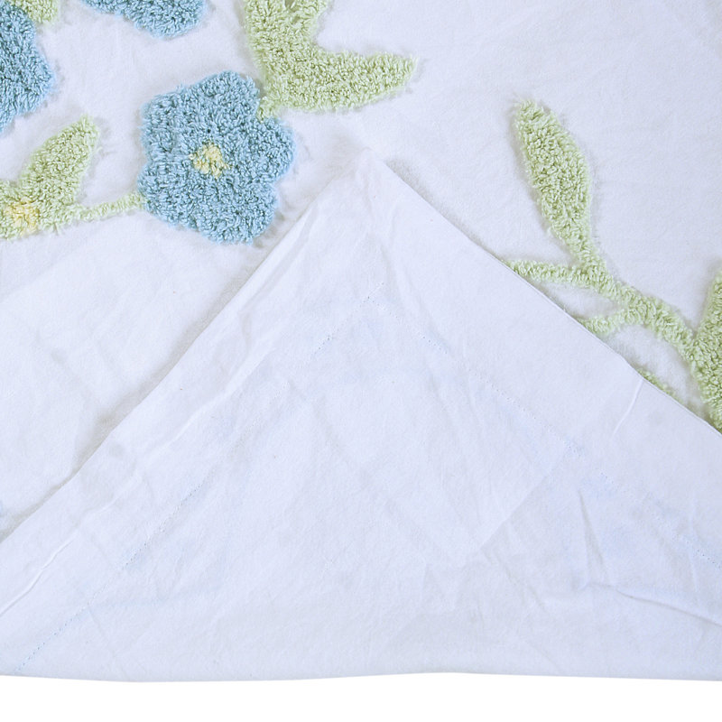 Bloomfield Floral Cotton Standard Sham in Dual-Tone Blue