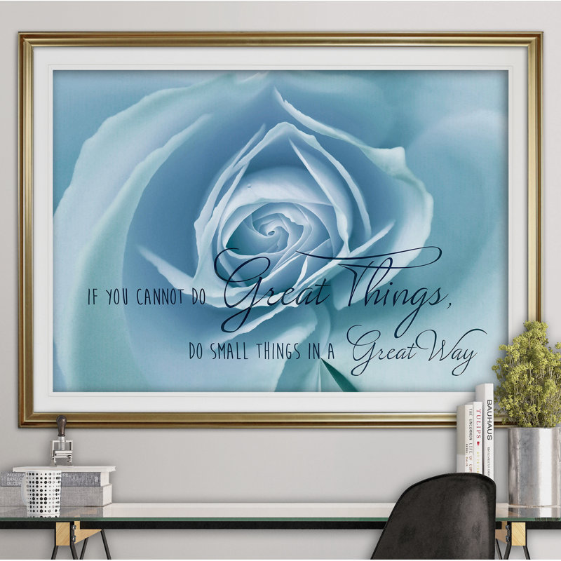 Do Great Things - Reproduction de cadre photo, Or, H 30 po x l 40 po x P 1,5 po
