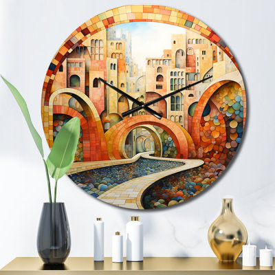 Horloge murale Orange Bridge
