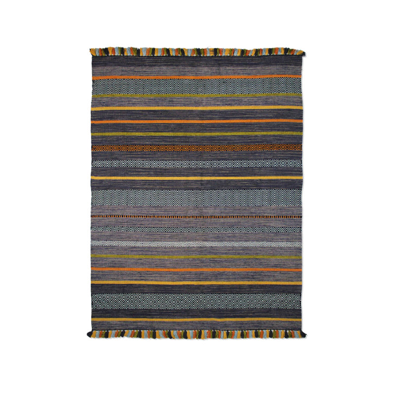Chiodo Striped Hand Woven Area Rug, Rectangle 120 x 170cm