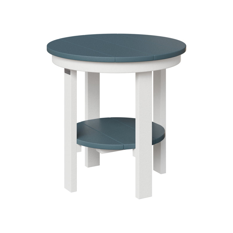 Bout rond du jardin de Berlin, Ardoise / blanc, H 21 po x l 21,5 po x P 21,5 po