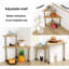 Tablettes d'angle étagère de rangement pour garde-manger à 2 niveaux