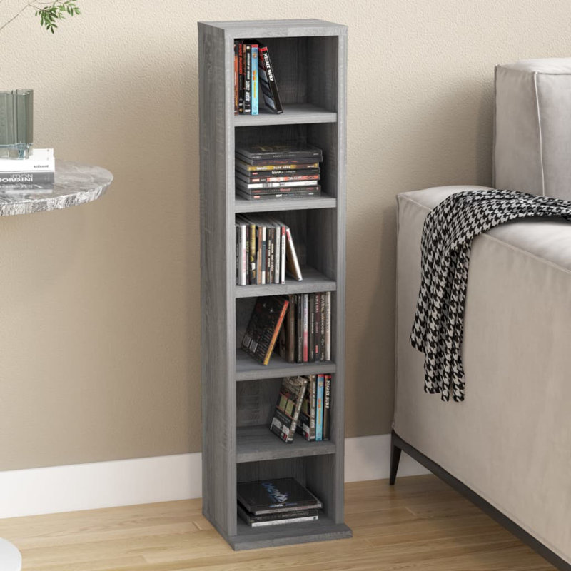 88 cm H Media Shelves, Sonoma Grey