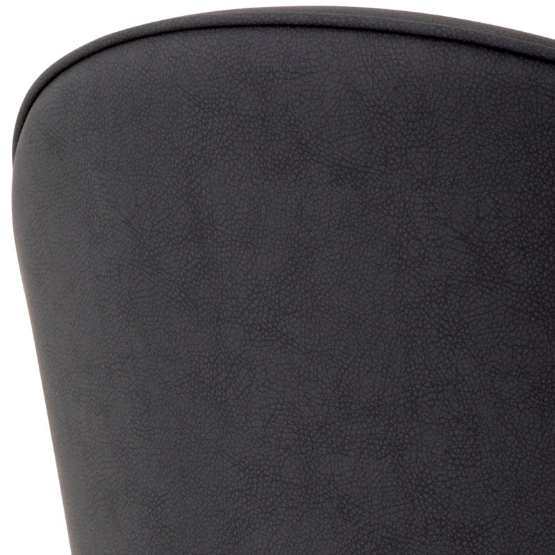 Cooper Upholstered Dining Chair, Black/Brass/Gray