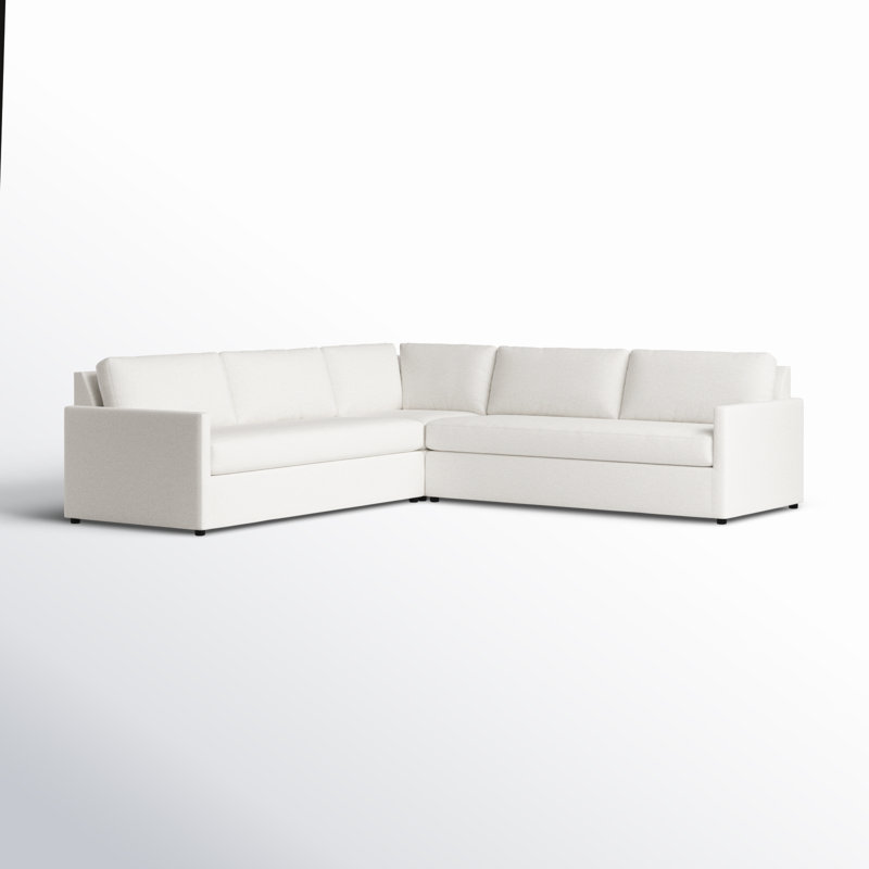 Canapé modulaire rembourré 3 pièces Damari, Natté lueur lunaire Drusky Sustain®