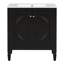 Ensemble de meuble-lavabo double spacieux en bois durable et en céramique, style rétro