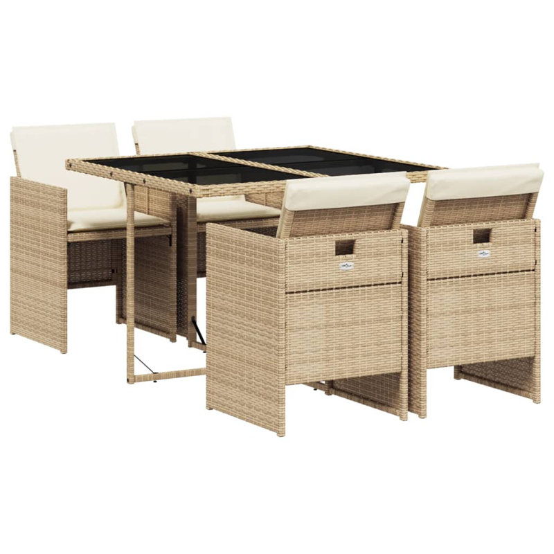 Ensemble repas avec coussins Hokku Designs, Beige, Beige, 4