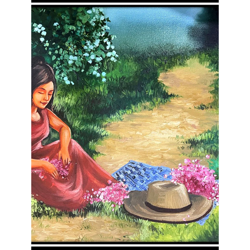 Naturel | Avec cadre | Peinture par Gurpreet Kaur | Pour mur