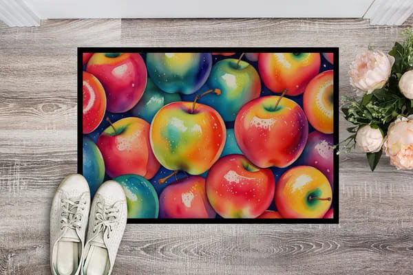 NOUVEAU Tapis d'entrée de tapis d'entrée coloré pour entrée, pommes antidérapantes 18 po x 27 po