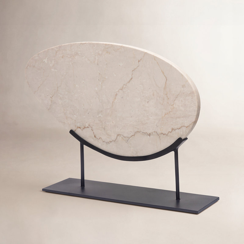 Galen Sculpture Botticino Beige Marble, Botticino Beige