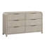 Commode contemporaine à 6 tiroirs Roundhill Furniture, gris clair