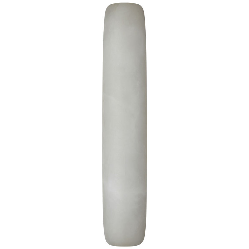 Kelly Wearstler Formosa 26" Linear Sconce, Alabaster/Polished Nickel, 1600 W, 25.75" H x 4.75" W x 3.25" D