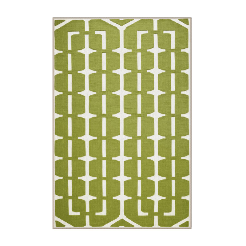 Tapis brun treillis lavable à la machine, Rectangulaire 2 pi x 3 pi