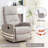 Manual Recliner Chair with Rocker and Swivel in Fabric for Living Room-903278784