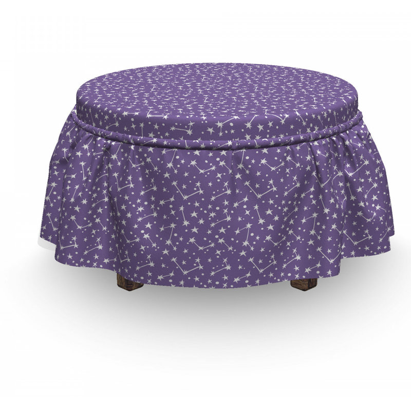 Housse pour repose-pieds doodle étoile cosmique