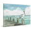 « assis on the dock », reproduction de peinture à l’aquarelle sur toile tendue-21849942